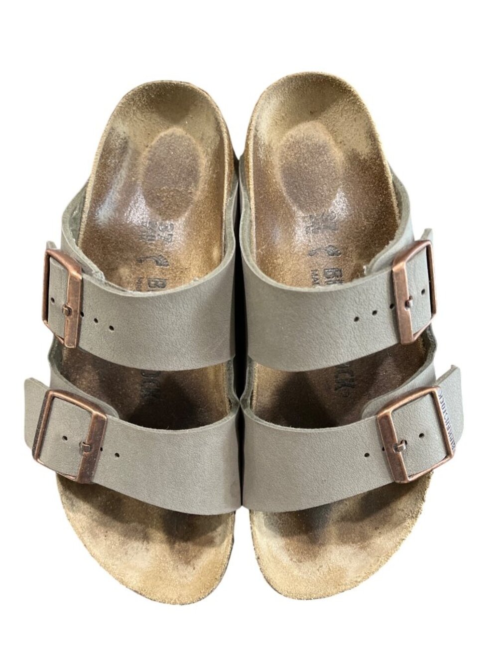 Birkenstock Womens Size 37 US 6-6.5 Arizona Taupe Suede Leather Sandals - Picture 5 of 11